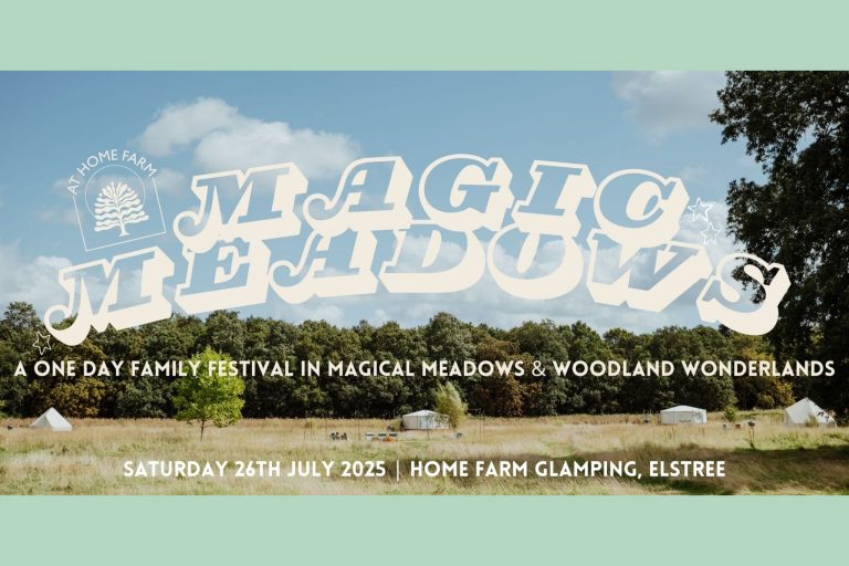 Meadow and woodland landscape at Home Farm, Elstree.